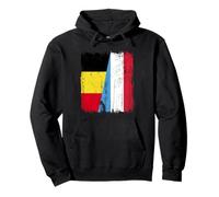 Belgio Lussemburgo Half Flag Belgian Luxembourgish Jersey Felpa con Cappuccio