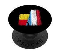 Belgio Lussemburgo Half Flag Belgian Luxembourgish Jersey PopSockets PopGrip Adesivo