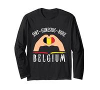 Belgium Flag Heart Sint-Genesius-Rode City Maglia a Manica