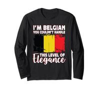 Belgium Flag Proud Elegant Belgian Boyfriend Girlfriend Maglia a Manica