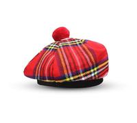 BELGLY Cappello scozzese Tam o' Shanter acrilico Tammy Jimmy cappello piatto in molti tartan, Royal Stewart, Taglia unica