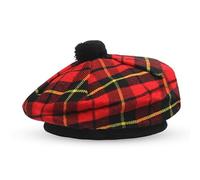 BELGLY Cappello scozzese Tam o' Shanter acrilico Tammy Jimmy cappello piatto in molti tartan, Wallace, Taglia unica