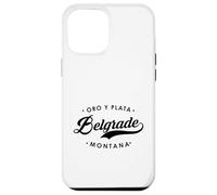 Belgrado Montana Oro Y Plata State Motto per uomo donna. Custodia per iPhone 12 Pro Max