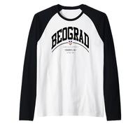 Belgrado Serbia Capitale Vacanza a Belgrado Regali Maglia con Maniche Raglan
