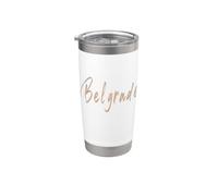 Belgrado Serbia Design elegante vintage Bicchiere termico in acciaio inox doppia parete