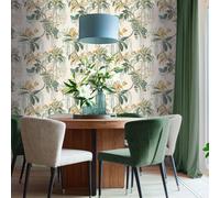 Belgravia 2161 Suki Verde Giallo Floreale Carta da Parati Ruvida Moderno Decor