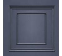Belgravia Amara Grande Pannello di Legno Trama 3D Vinile Effetto Parati Blu 7375