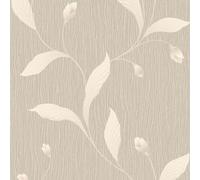 Belgravia Tiffany Brillantini Percorso Floreale Parati Trama Vinile Beige 41337