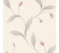 Belgravia Tiffany Brillantini Percorso Floreale Parati Trama Vinile Rosa 41336
