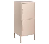 Beliani Armadio metallico a 2 ante per ufficio con 4 ripiani beige