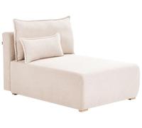 Beliani Chaise longue Boucle Poltrona in stile minimalista Beige