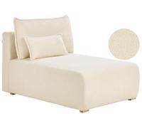 Beliani Chaise longue Boucle Poltrona in stile minimalista Bianco sporco
