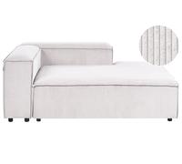 Beliani Chaise longue in corda bianco sporco lato sinistro