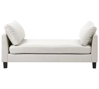 Beliani Chaise longue in tessuto Stile moderno scandinavo Poltrona relax Gambe in acciaio Beige Chiaro Archiane