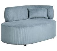 Beliani Chaise Lounge per soggiorno a destra in velluto a coste con cuscino a dispersione Blu