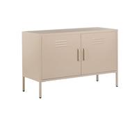 Beliani Credenza da ufficio moderna in metallo industriale con 2 ante e ripiani beige