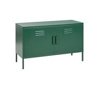 Beliani Credenza in Metallo verde con Piedini Alti e Ripiani 100 x 40 x 65 cm