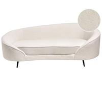 Beliani Divano a 2 posti velluto curvo stile glamour bianco