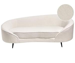 Beliani Divano a 2 posti velluto curvo stile glamour bianco
