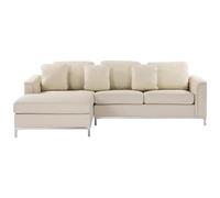 Beliani - Divano Angolare In Pelle Beige Versione Destra Oslo