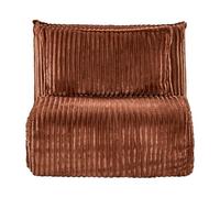 Beliani Divano letto a 1 posto Rivestimento in velluto a coste Senza braccioli con cuscino aggiuntivo marrone oro