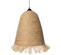 Beliani Elegante lampada a sospensione in giacinto d'acqua e fibra di banano con frange intrecciate in stile bohémien, fatta a mano
