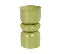 Beliani Elegante tavolino di complemento rotondo in ferro verniciato verde oliva