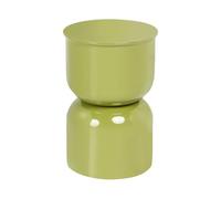 Beliani Elegante tavolino di complemento rotondo in ferro verniciato verde oliva