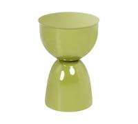 Beliani Elegante tavolino di complemento rotondo in ferro verniciato verde oliva