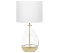 Beliani Lampada da tavolo abat jour lampada comodino 63 cm bianco e dorato