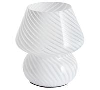 Lampada da tavolo da lettura in vetro bianco Lobo