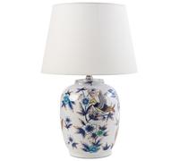 Beliani Lampada da tavolo elegante con base in porcellana bianco e blu