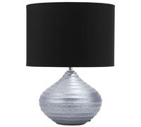 Beliani Lampada da tavolo in ceramica in color argento