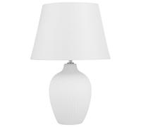 Beliani Lampada da tavolo in ceramica in color bianco