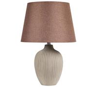 Beliani Lampada da tavolo in ceramica in marrone