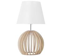 Beliani Lampada da tavolo in legno bianco