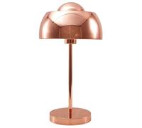 Beliani Lampada da tavolo rotonda in metallo ramato in stile industriale con paralume a cupola