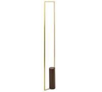 Beliani Lampada da terra moderna a LED che illumina con paralume in alluminio e base in ferro Soggiorno Camera da letto Oro