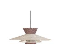 Beliani Lampadario in rattan marrone e beige