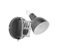Beliani Lampade da Parete Applique Estensibile Metallo Nero 33 cm