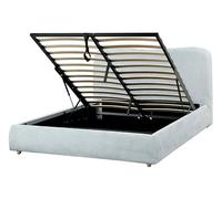 Beliani Letto matrimoniale con contenitore 140 x 200 cm tessuto azzurro