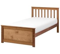 Beliani Letto singolo in pino MDF con rete a doghe 90 x 200 cm in marrone