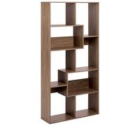 Beliani Libreria a 6 ripiani in truciolato, con retro aperto, design minimalista, marrone