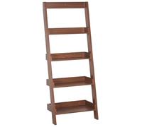 Beliani Libreria a scala 5 ripiani legno noce scaffale inclinato moderno