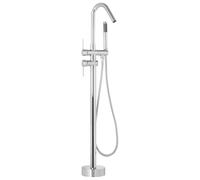 Beliani Miscelatore per Vasca Freestanding Argento Cromato con Doccetta 118 cm
