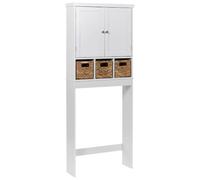 Beliani Mobile da bagno a colonna in MDF con ripiani, bianco,