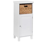 Beliani Mobile da bagno a colonna in MDF con ripiani e cestino, bianco,