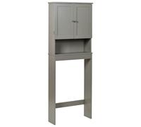 Beliani Mobile da bagno a colonna in MDF con ripiani, grigio,