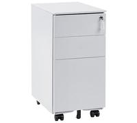 Beliani Mobiletto Portaoggetti in Metallo grigio chiaro con 3 Cassetti