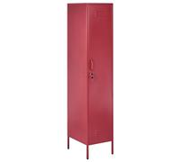 Beliani Moderno Armadio in Metallo da Ufficio con 5 Scomparti Rosso